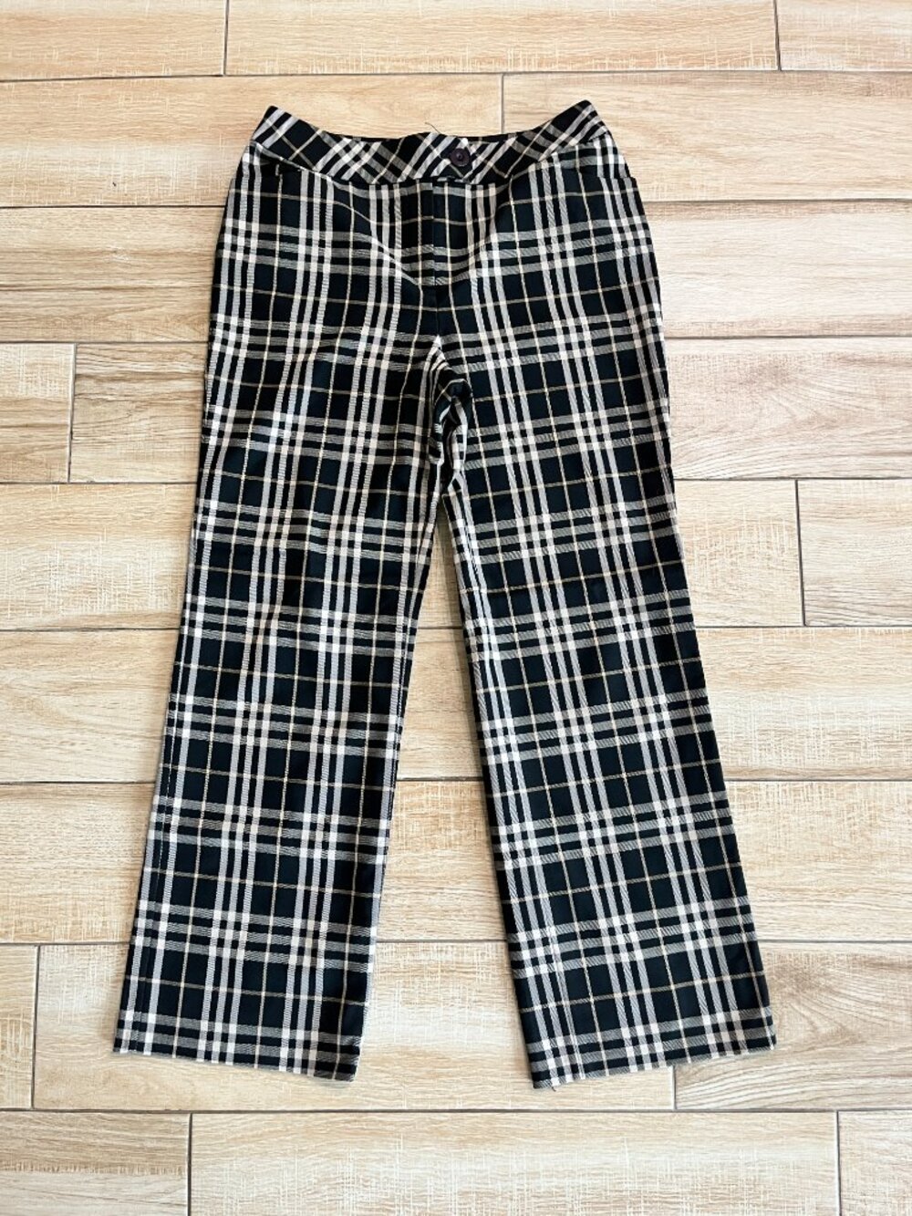 Womens Bundle of 2 Stripe/Checkered Dress Pants - 4 - Picture 2 of 12